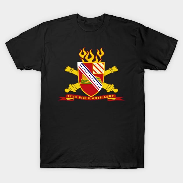 17th Field Artillery w Br - Ribbon T-Shirt by twix123844